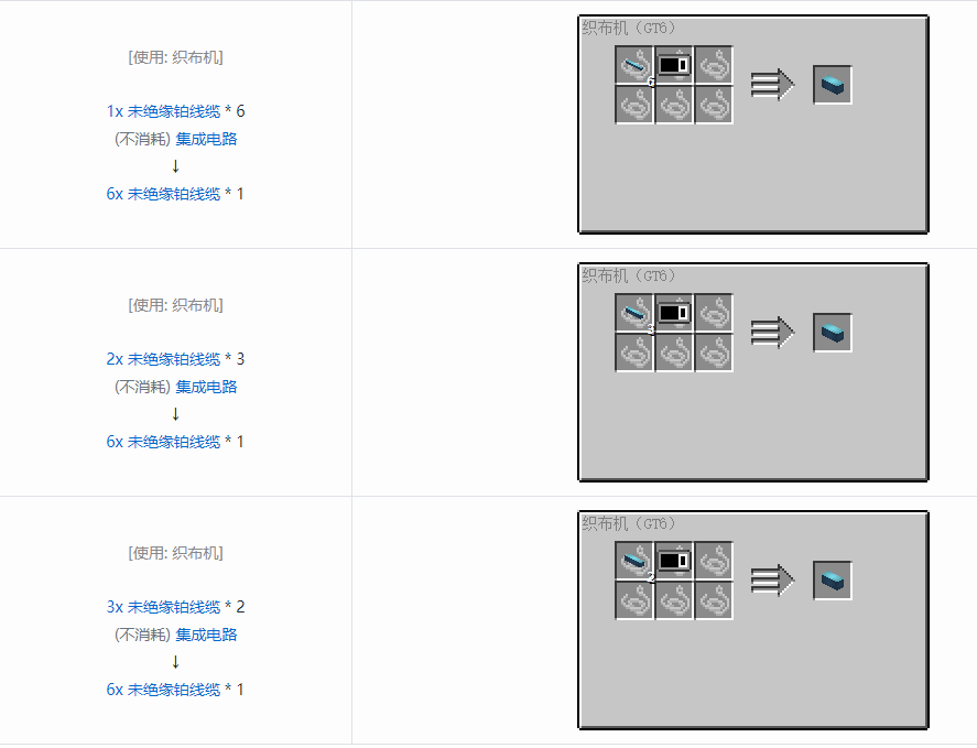 我的世界格雷科技6管道线缆轴合成表大全
