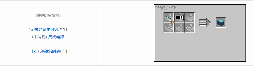 我的世界格雷科技6 11x 未绝缘线缆合成表大全