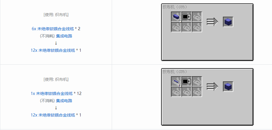 我的世界格雷科技6管道线缆轴合成表大全
