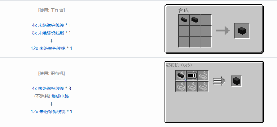 我的世界格雷科技6管道线缆轴合成表大全