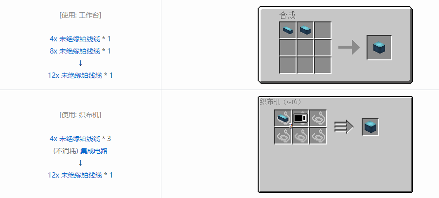 我的世界格雷科技6管道线缆轴合成表大全