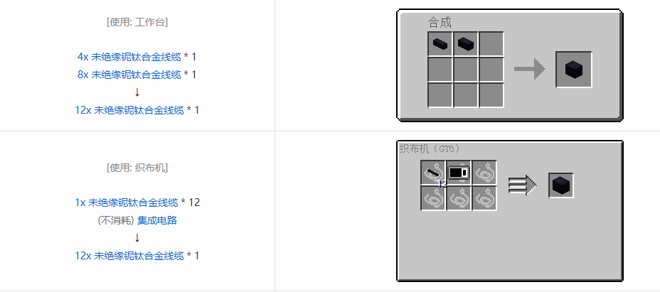 我的世界格雷科技6管道线缆轴合成表大全