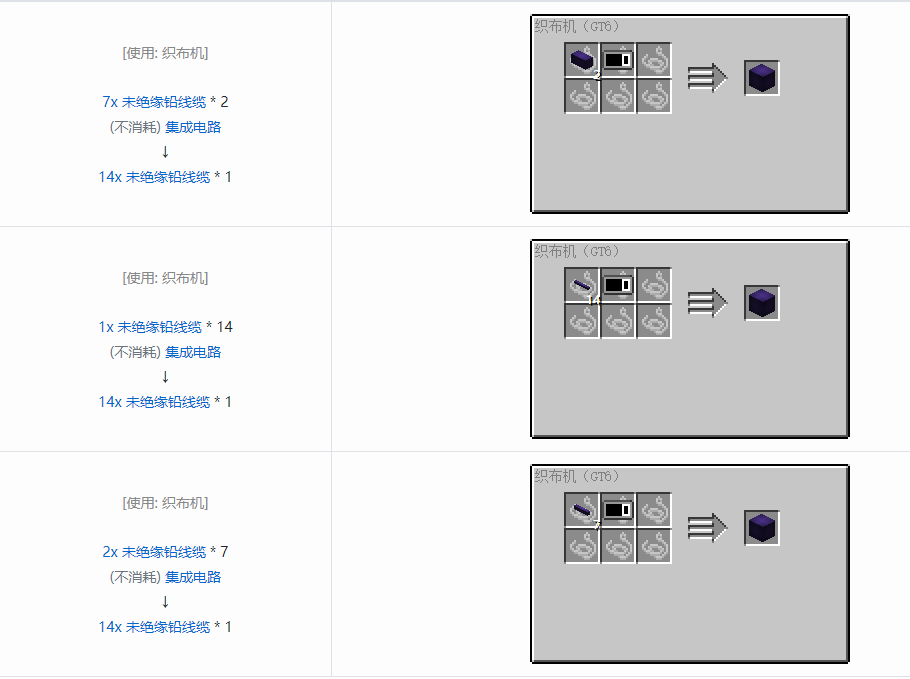 我的世界格雷科技6管道线缆轴合成表大全