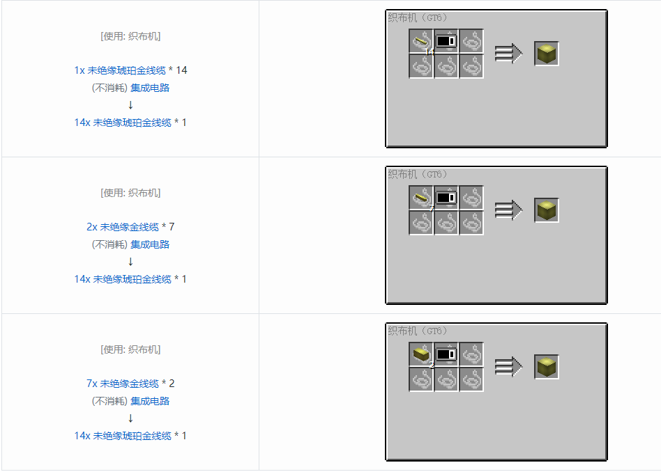 我的世界格雷科技6管道线缆轴合成表大全