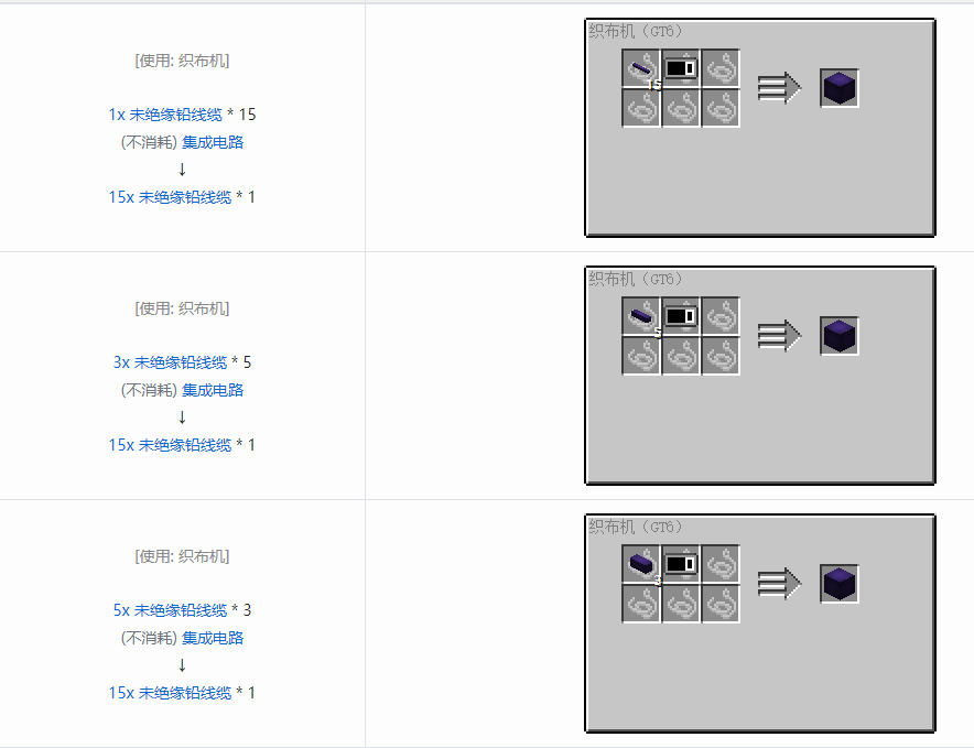 我的世界格雷科技6管道线缆轴合成表大全