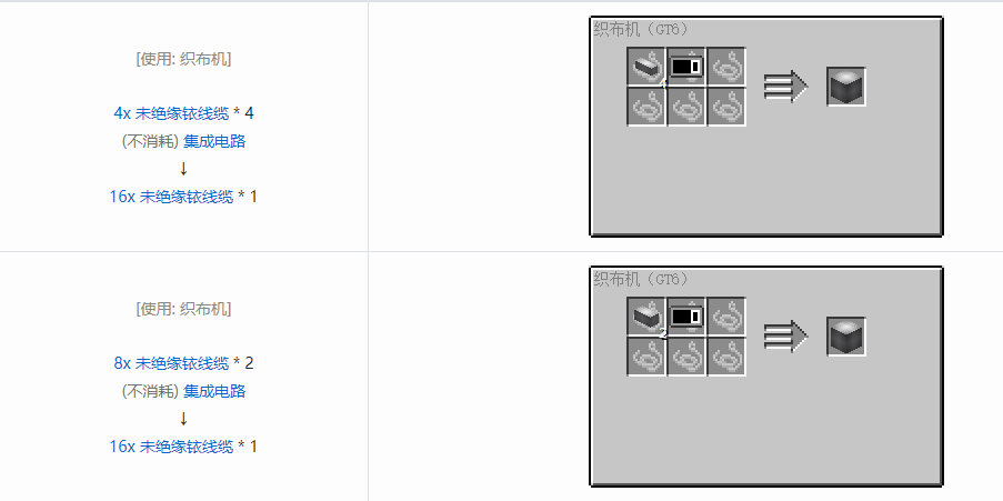 我的世界格雷科技6管道线缆轴合成表大全