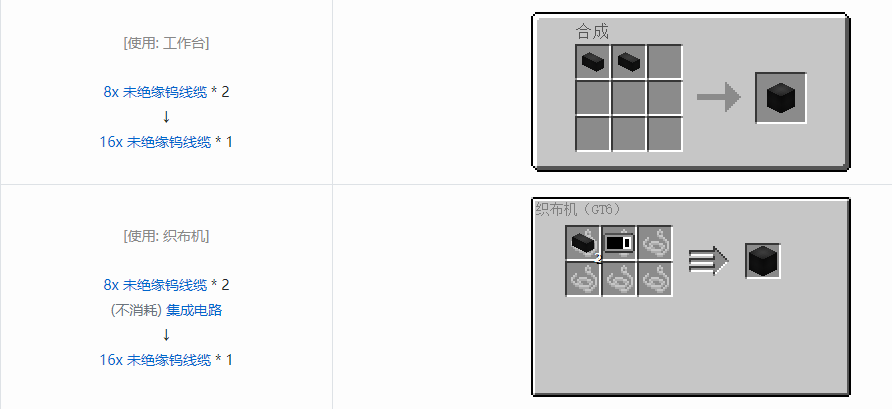 我的世界格雷科技6管道线缆轴合成表大全