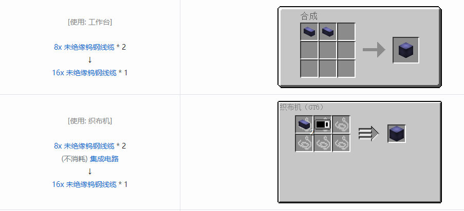 我的世界格雷科技6管道线缆轴合成表大全