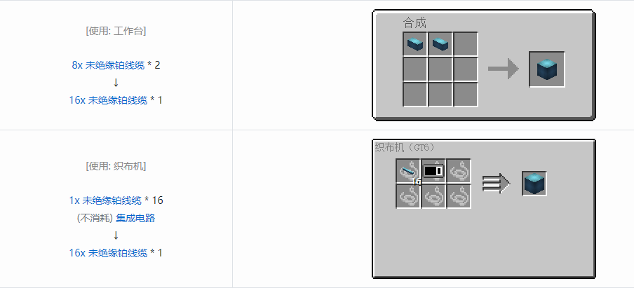 我的世界格雷科技6管道线缆轴合成表大全