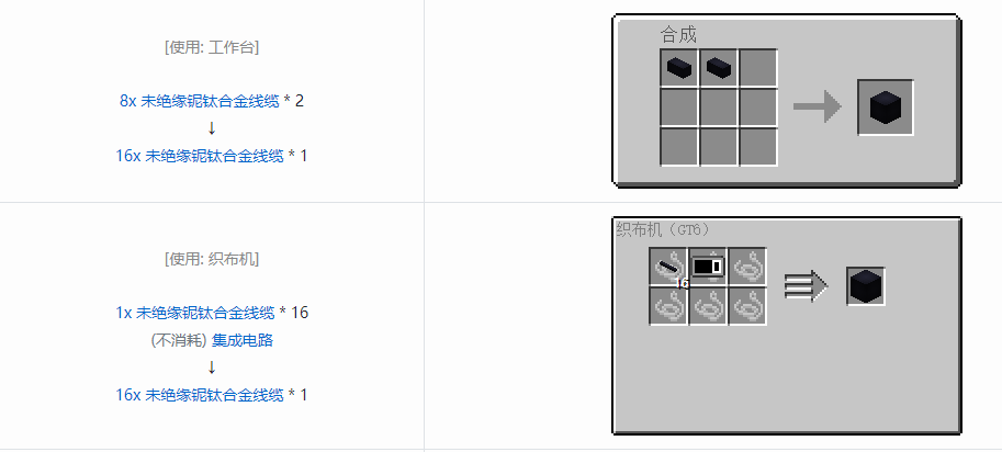 我的世界格雷科技6管道线缆轴合成表大全