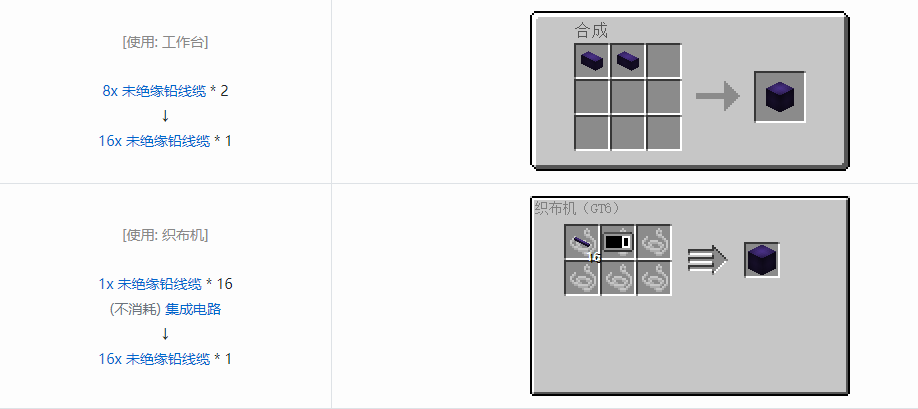 我的世界格雷科技6管道线缆轴合成表大全