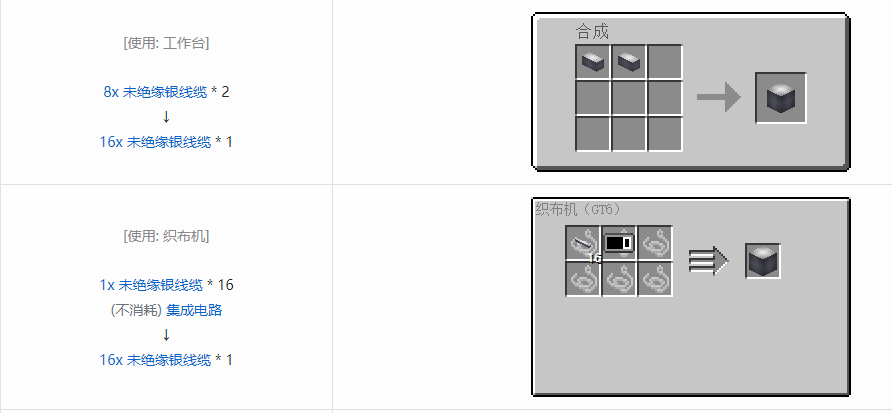 我的世界格雷科技6管道线缆轴合成表大全