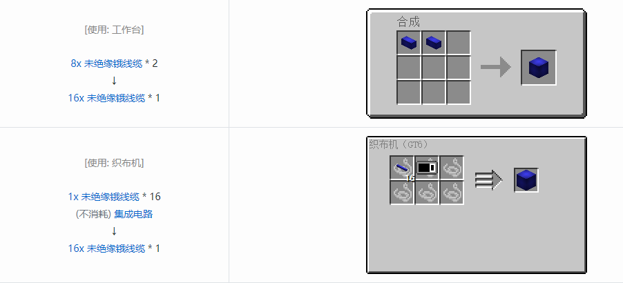 我的世界格雷科技6管道线缆轴合成表大全