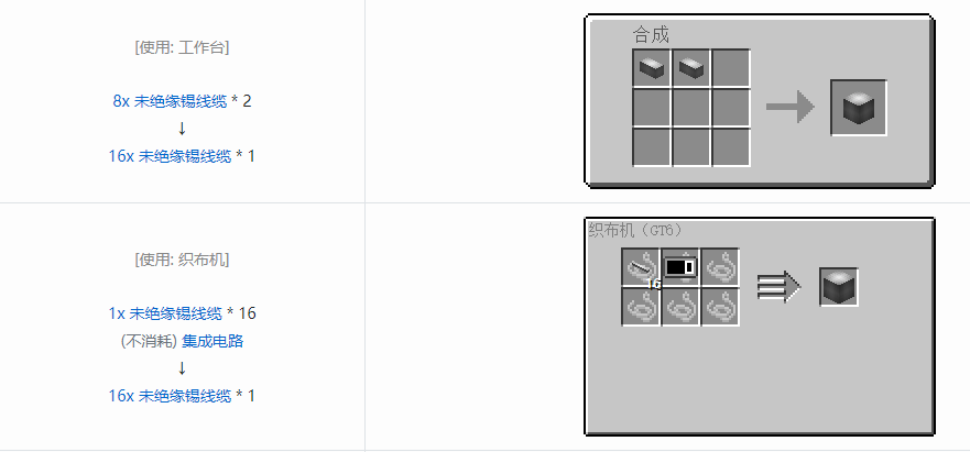 我的世界格雷科技6管道线缆轴合成表大全
