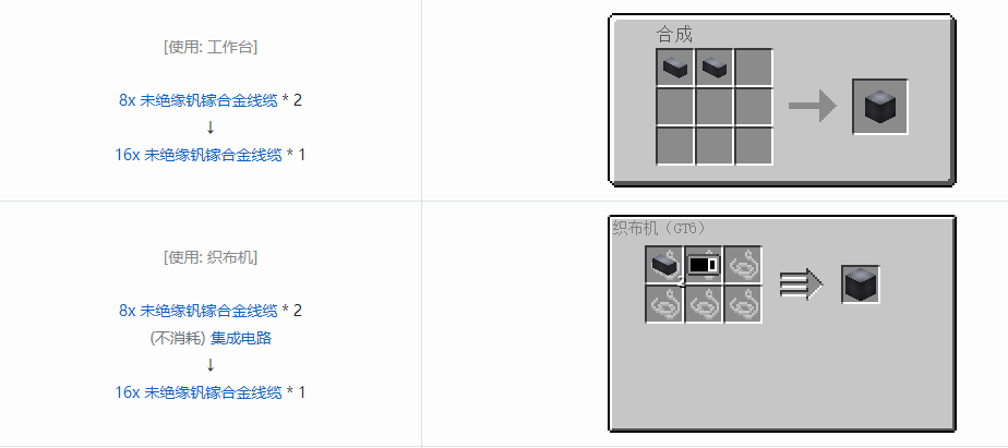 我的世界格雷科技6管道线缆轴合成表大全