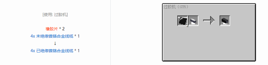 我的世界格雷科技6管道线缆轴合成表大全