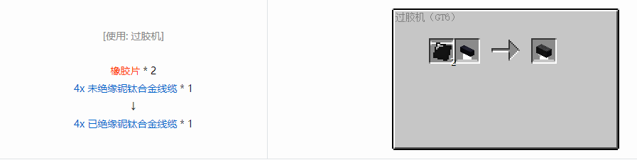 我的世界格雷科技6 4x 已绝缘线缆合成表大全