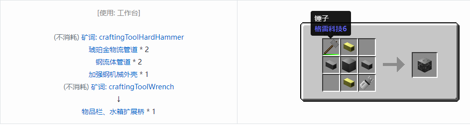 我的世界格雷科技6功能机器合成表大全