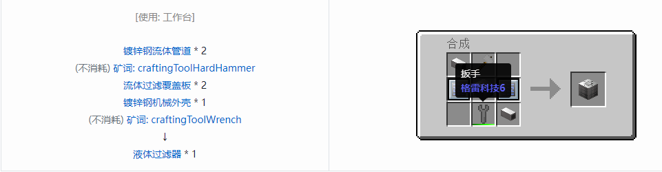 我的世界格雷科技6功能机器合成表大全