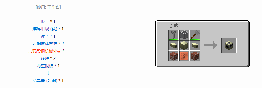 我的世界格雷科技6功能机器合成表大全