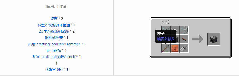 我的世界格雷科技6功能机器合成表大全