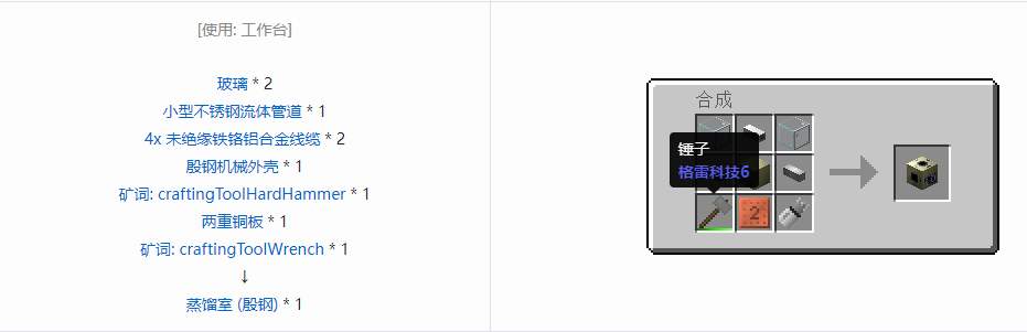 我的世界格雷科技6功能机器合成表大全