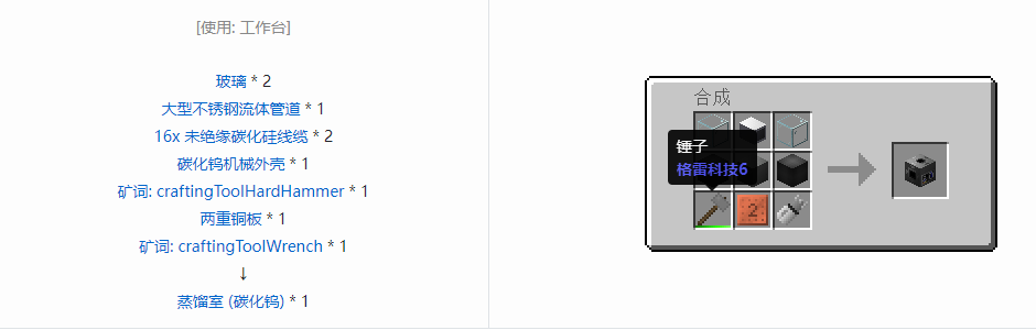 我的世界格雷科技6功能机器合成表大全