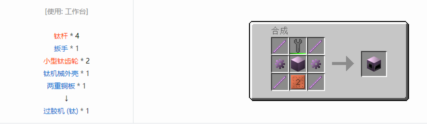 我的世界格雷科技6功能机器合成表大全