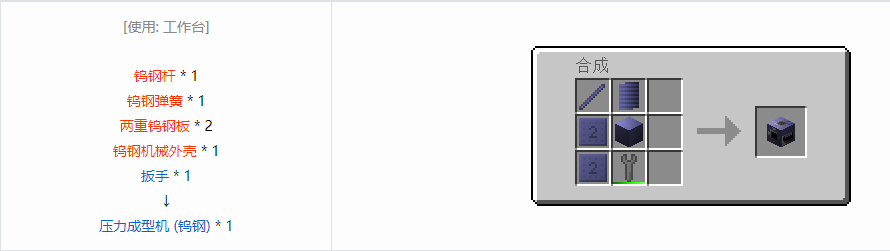 我的世界格雷科技6功能机器合成表大全