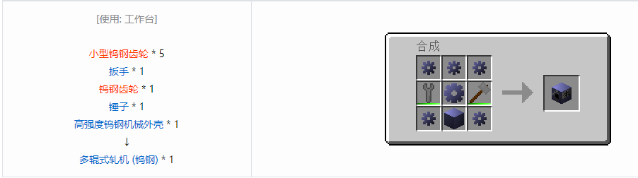 我的世界格雷科技6功能机器合成表大全