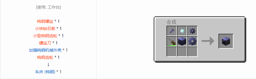 我的世界格雷科技6功能机器合成表大全