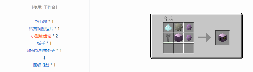 我的世界格雷科技6功能机器合成表大全