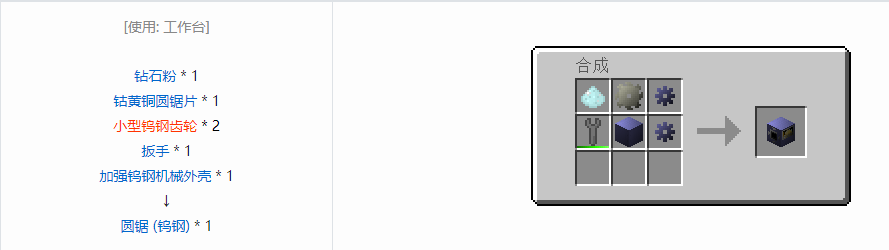 我的世界格雷科技6功能机器合成表大全