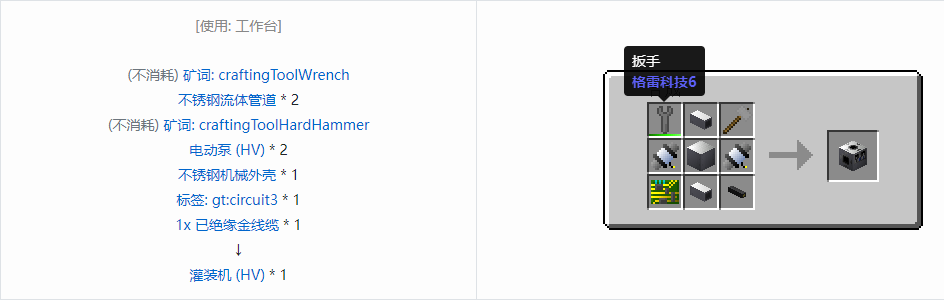 我的世界格雷科技6功能机器合成表大全