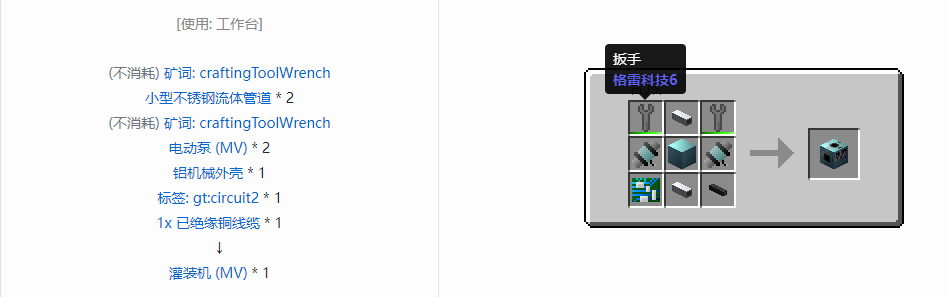 我的世界格雷科技6功能机器合成表大全