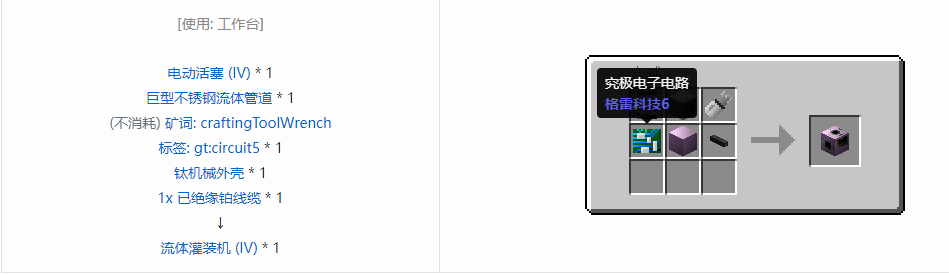 我的世界格雷科技6功能机器合成表大全
