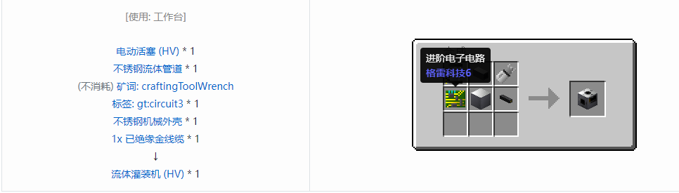 我的世界格雷科技6功能机器合成表大全