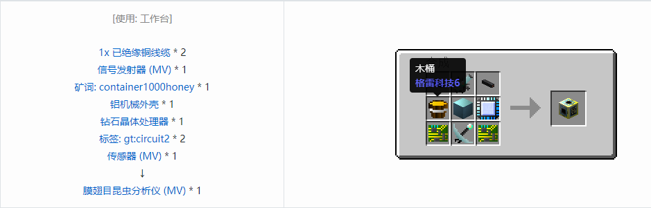 我的世界格雷科技6功能机器合成表大全