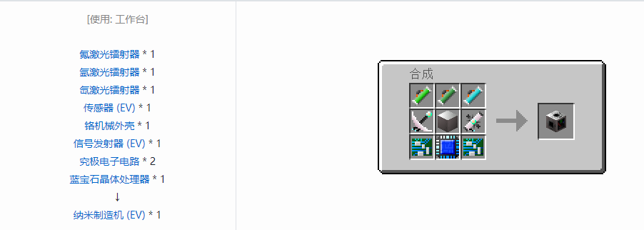 我的世界格雷科技6功能机器合成表大全