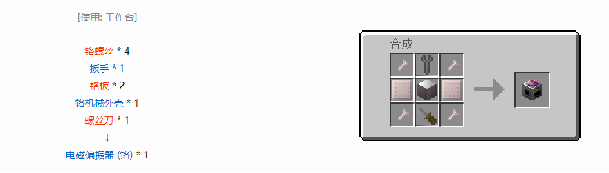 我的世界格雷科技6功能机器合成表大全