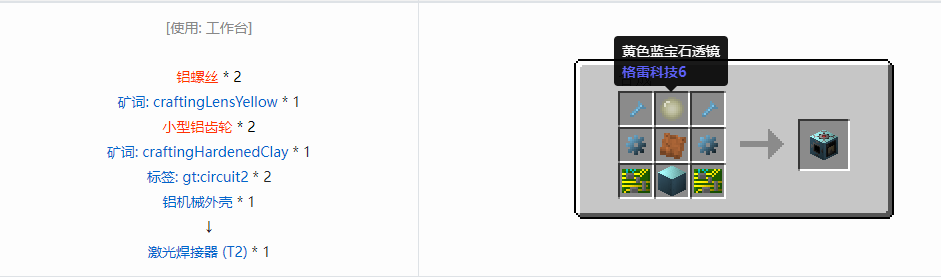 我的世界格雷科技6功能机器合成表大全