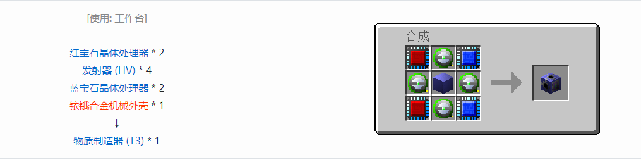 我的世界格雷科技6功能机器合成表大全