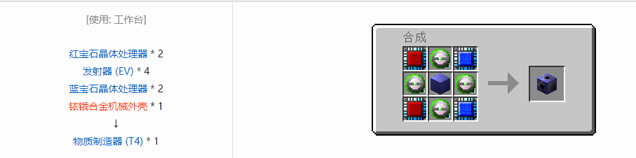 我的世界格雷科技6功能机器合成表大全