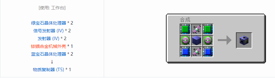 我的世界格雷科技6功能机器合成表大全