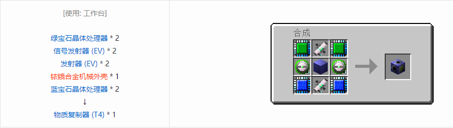 我的世界格雷科技6功能机器合成表大全