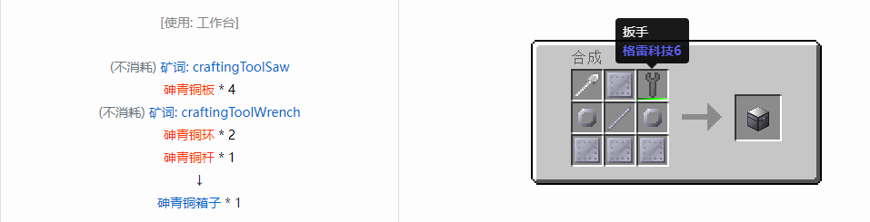 我的世界格雷科技6物品容器合成表大全
