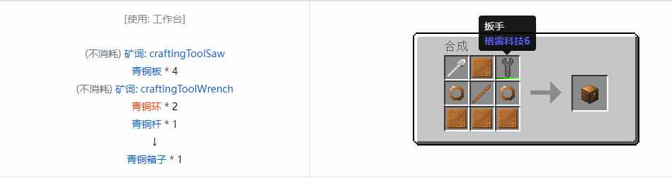 我的世界格雷科技6物品容器合成表大全