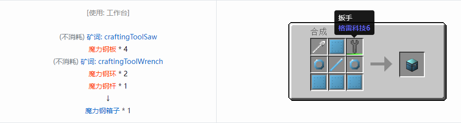 我的世界格雷科技6物品容器合成表大全