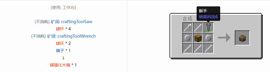 我的世界格雷科技6物品容器合成表大全