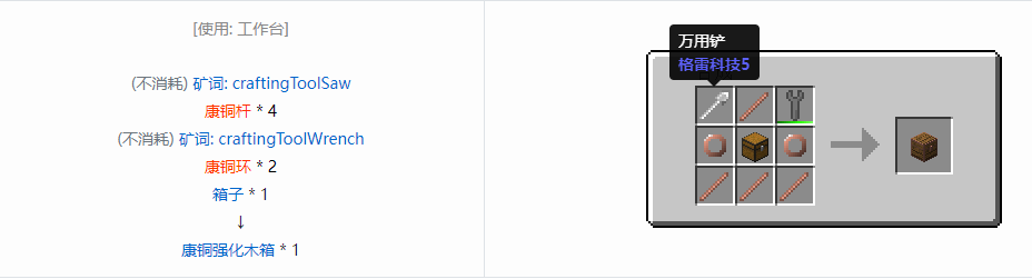 我的世界格雷科技6物品容器合成表大全